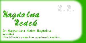 magdolna medek business card